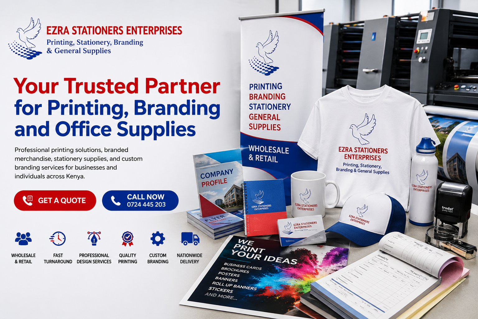 Professional printing and branding services in Kenya
